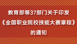 教育部等37部门关于印发《全国职业院校 技能大赛章程》的通知